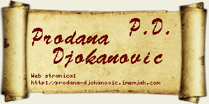 Prodana Đokanović vizit kartica